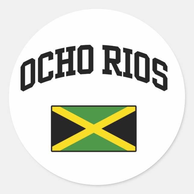 Ocho Rios Jamaica Classic Round Sticker (Front)