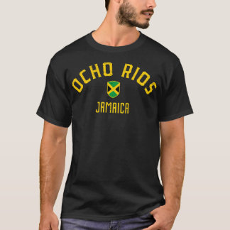 Ocho Rios Jamaica - Jamaican Flag Ocho Rios Design T-Shirt