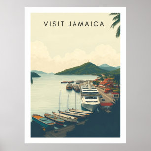 Ocho Rios, Jamaica – Vintage Travel Illustration Poster