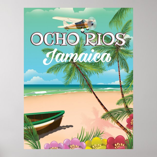 Ocho Rios Jamaïque affiche voyage (Devant)