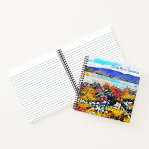 Ocho Rios Neon Pop Art Floral Notebook