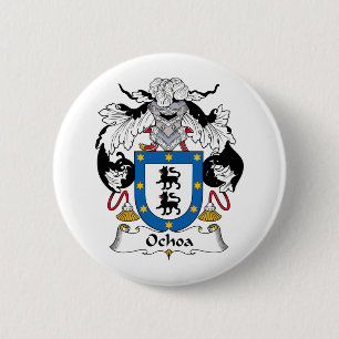 Ochoa Family Crest 2 Inch Round Button