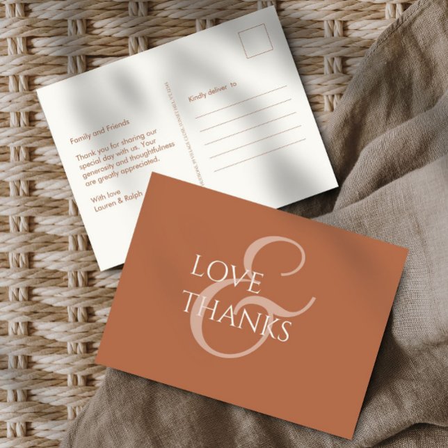 Ochre and Ivory Non-Photo Thank You Postcard (Creator Uploaded)