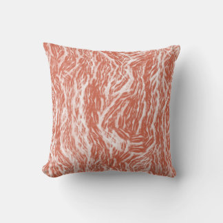 Ochre Bark Abstract Throw Pillow