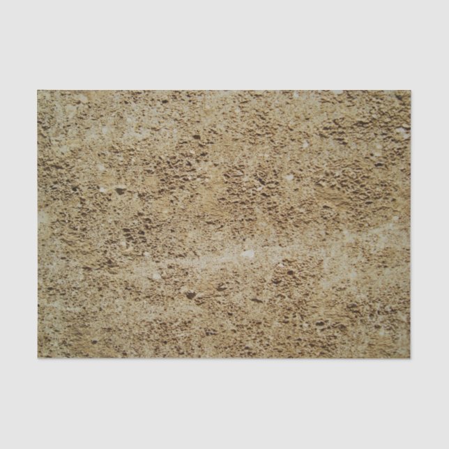 Ochre Brown Stone Rock Mineral Texture DIY Tissue Paper (Front)