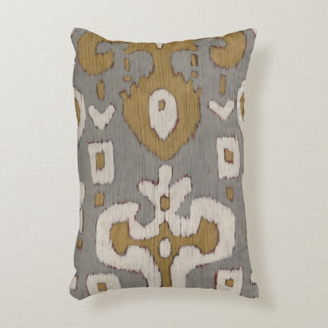 Ochre Ikat I Accent Pillow (Front(Vertical))