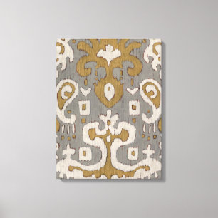 Ochre Ikat I Canvas Print