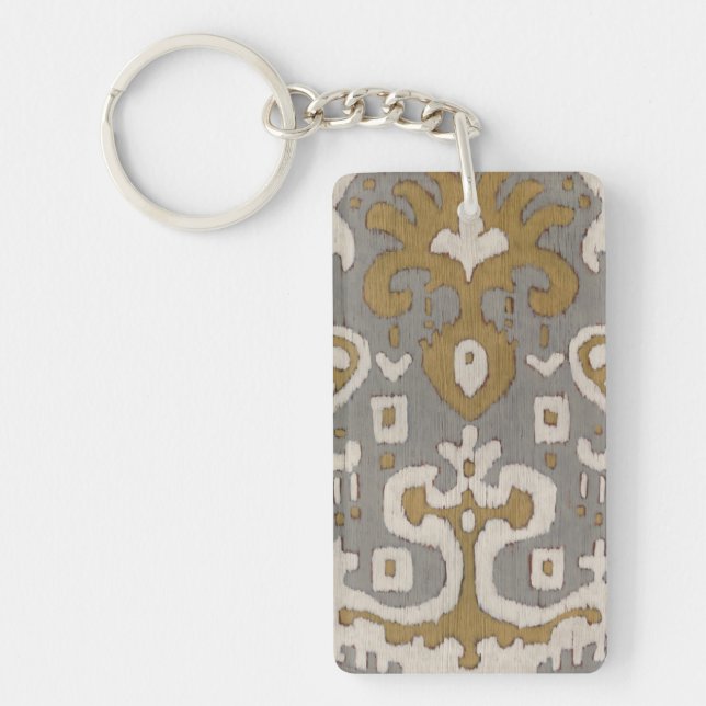 Ochre Ikat I Keychain (Front)