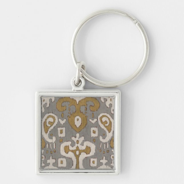 Ochre Ikat I Keychain (Front)