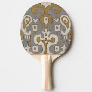 Ochre Ikat I Ping Pong Paddle