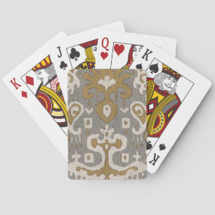 Ochre Ikat I Playing Cards