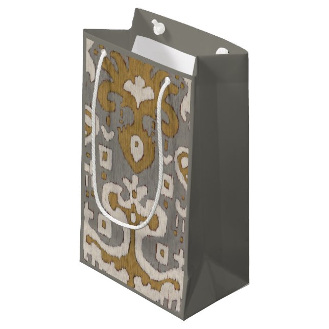Ochre Ikat I Small Gift Bag (Front Angled)