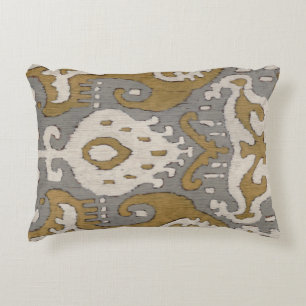 Ochre Ikat II Accent Pillow