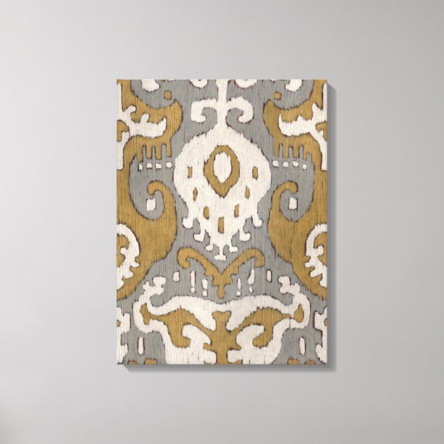 Ochre Ikat II Canvas Print (Front)