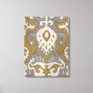 Ochre Ikat II Canvas Print