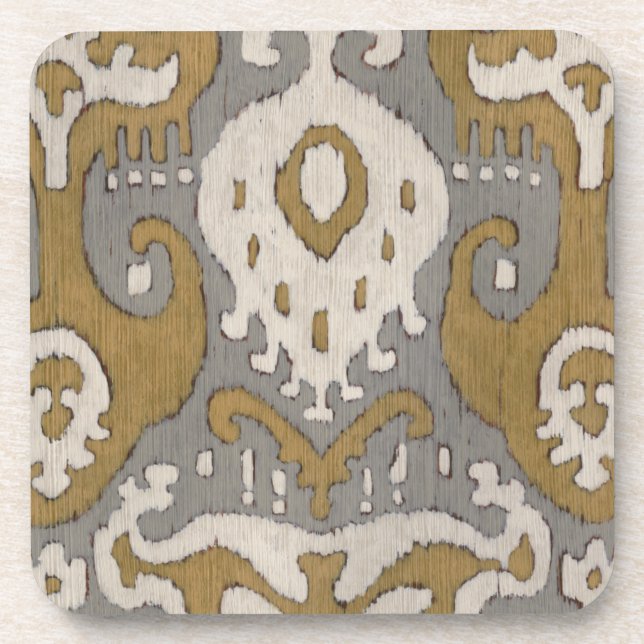 Ochre Ikat II Coaster (Front)