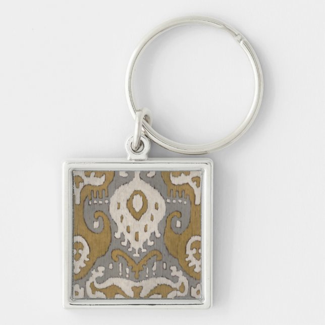 Ochre Ikat II Keychain (Front)