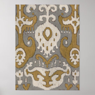 Ochre Ikat II Poster