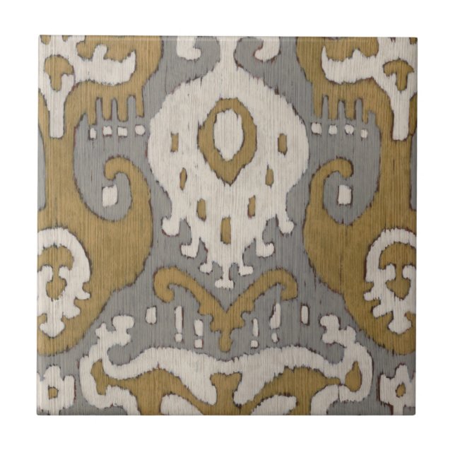 Ochre Ikat II Tile (Front)
