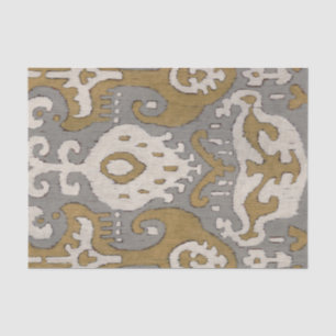 Ochre Ikat II Tissue Paper