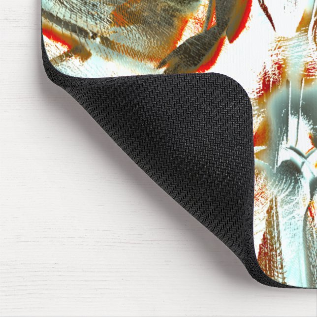 Ochre texture with pixelated kink and scratches th mouse pad (Corner)