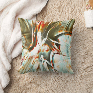 Ochre texture with pixelated kink and scratches throw pillow