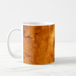 Ochre Tie Dye illustration. Abstract Texture. Dirt Coffee Mug