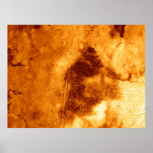 Ochre Tie Dye illustration. Abstract Texture. Dirt Poster