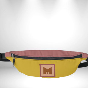 Ochre yellow red monogram belly waist bag