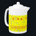 Ochun Goddess Of The Rivers Stars<br><div class="desc">Shiny twinkling stars with words Ochun Goddess of the Rivers on a yellow background.</div>