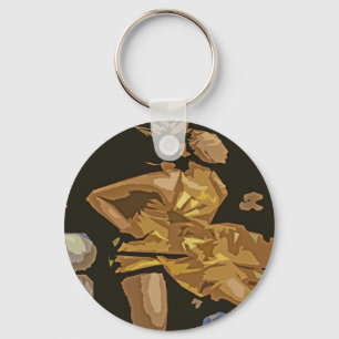 OCHUN TAMBOR DANCING BY LIZ LOZ KEYCHAIN