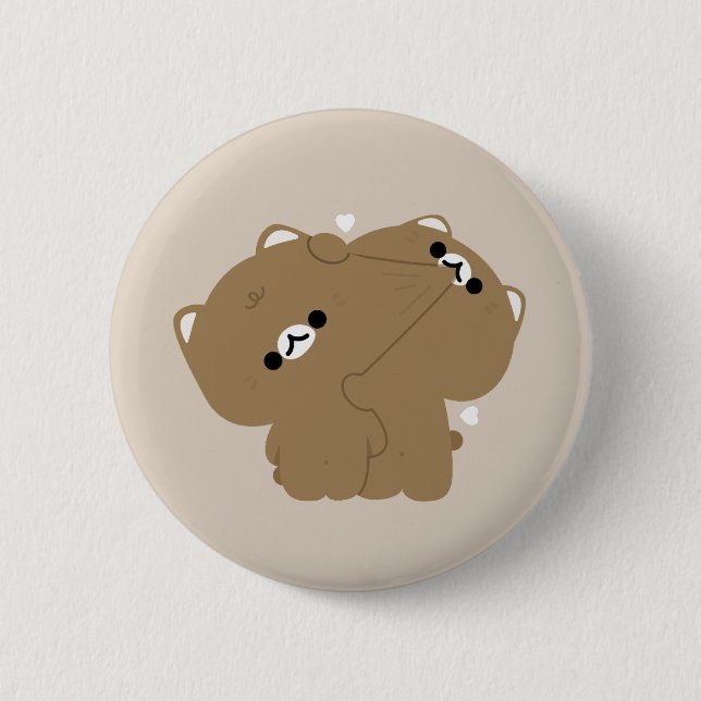 Ocicat Cat Couple 2 Inch Round Button (Front)