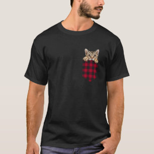 Ocicat Cat In Pocket Peeking Kitten Lover Mom Dad T-Shirt