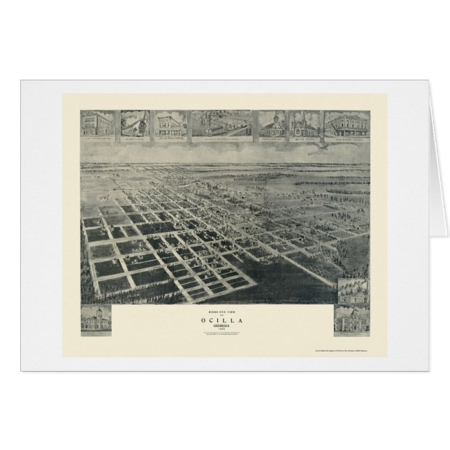 Ocilla, GA Panoramic Map - 1908 (Front Horizontal)