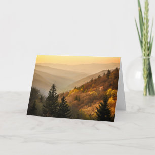 Oconaluftee Valley Overlook   North Carolina Card