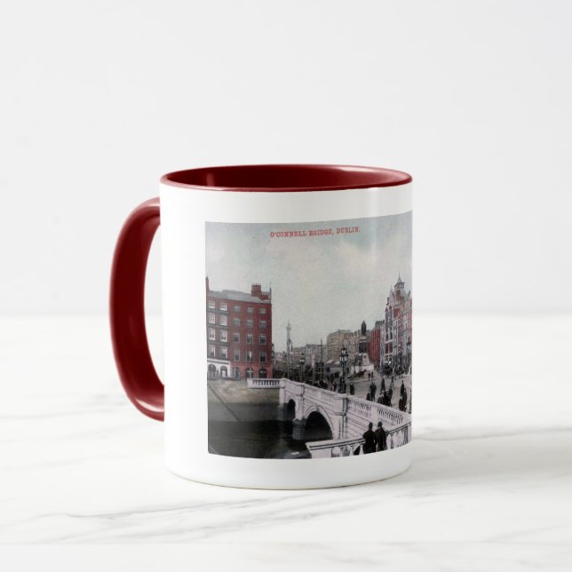 O'Connell Bridge, Dublin, Ireland, Vintage Style Mug (Front Left)
