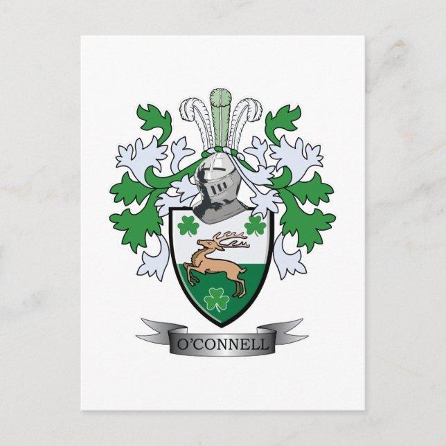 O'Connell Coat of Arms Postcard (Front)