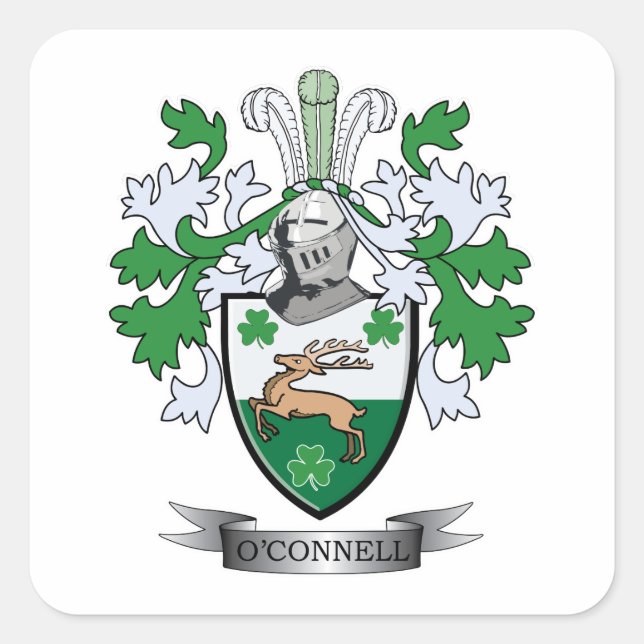 O'Connell Coat of Arms Square Sticker (Front)