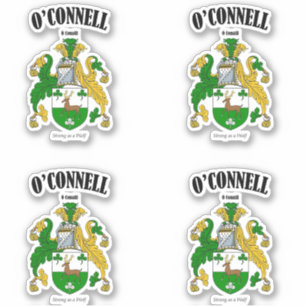 O'Connell Crest Irish Translation & Meaning (x4)