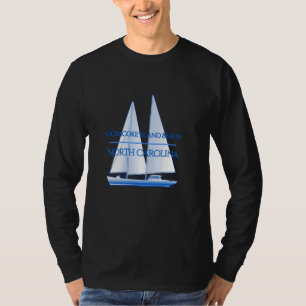 Ocracoke Island Beach North Carolina Nautical Sail T-Shirt
