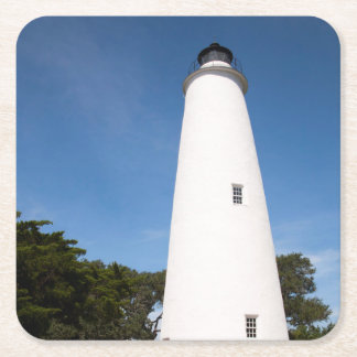 Ocracoke Island Lighthouse Square Paper Coaster