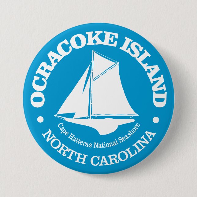 Ocracoke Island (sloop) 3 Inch Round Button (Front)
