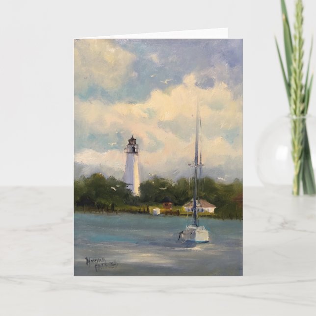 “Ocracoke Lighthouse” Card (Front)
