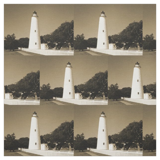 Ocracoke Lighthouse Fabric (Swatch)
