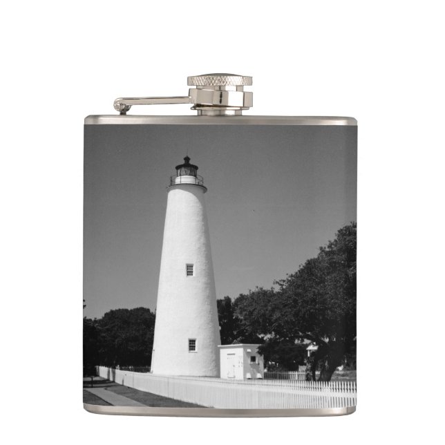 Ocracoke Lighthouse Hip Flask (Front)