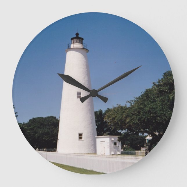 Ocracoke Lighthouse Large Clock (Front)