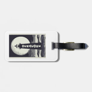 Ocracoke Lighthouse North Carolina Moon Luggage Tag