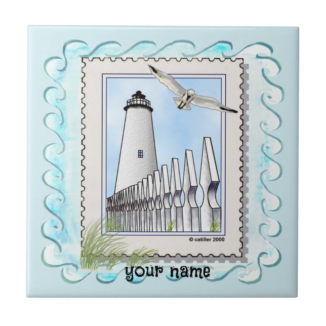 Ocracoke Lighthouse  Tile (Front)