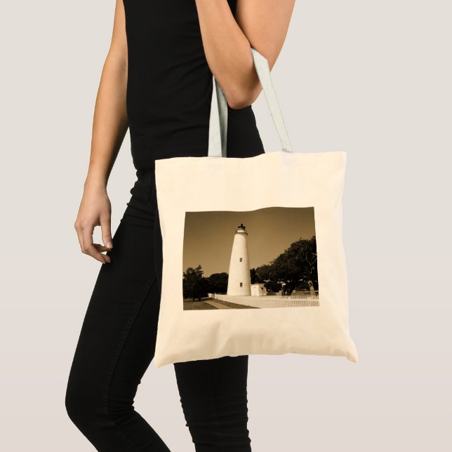 Ocracoke Lighthouse Tote Bag (Front (Product))