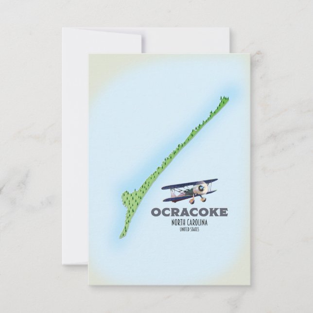 Ocracoke North Carolina USA map (Front)